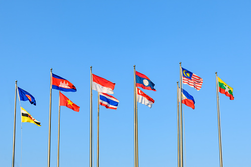 National flag of Association of Southeast Asian Nations (or ASEAN)