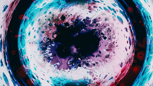 istock Ink water swirl paint vortex fluid splash spatters 1599870413
