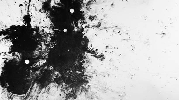 istock Ink stains grain arts paint splatters spreading 1599870924