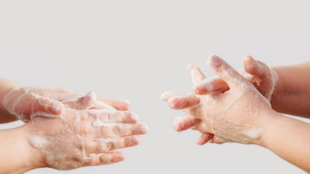 istock Hands cleanliness infection hygiene women foam 1599870929