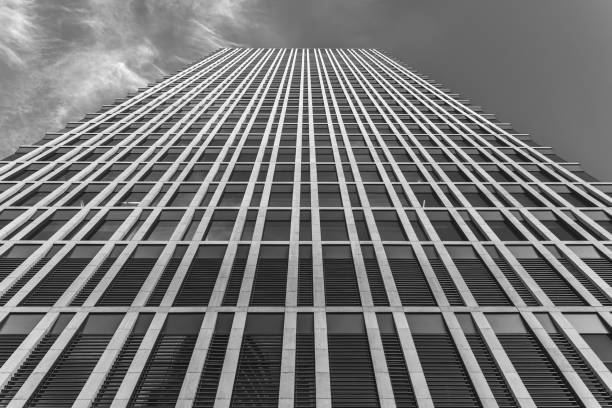 istock Astana Downtown Area Tall Building in Black and White 1599875877
