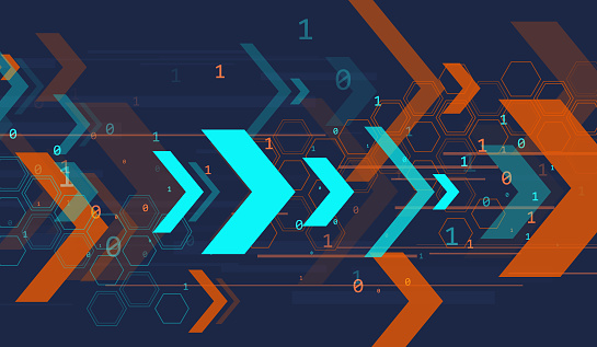 Abstract technical arrows background