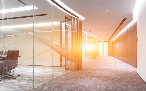 Empty corridor in a modern style building Empty corridor in a modern style building 抽象 stock pictures, royalty-free photos & images