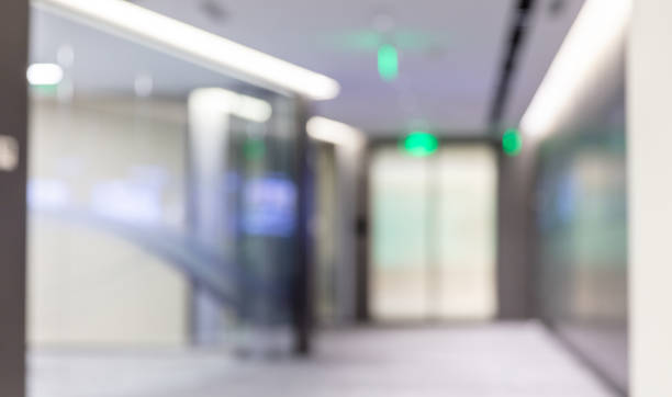 istock Blurred building interior corridor background photo 1599988468