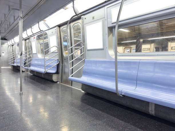 istock Subway seats and blank billboard 1600021625