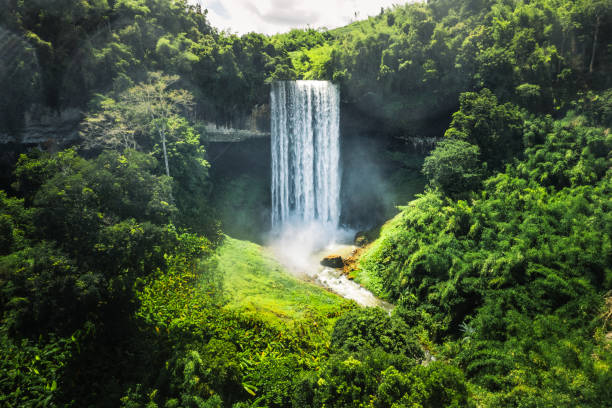 istock Waterfall in the forest in bolaven plateau Laos 1600036557