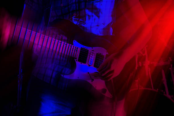 istock Playing electric guitar in blurred motion 1600105609