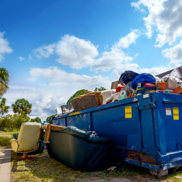 istock Full Dumpster at residential garbage dump area 1600106713