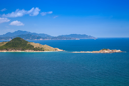 Rocky coast landscape at Vinh Hy, South China Sea,Ninh Thuan, Vietnam
