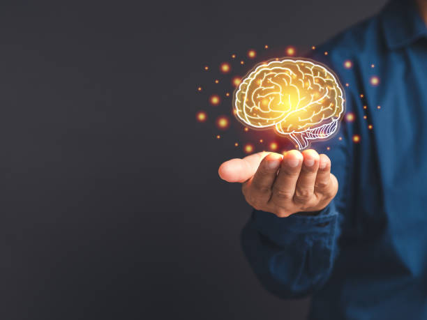 istock Brain on the palm. Artificial Intelligence, AI Technology. Mental health protection and care 1600121733