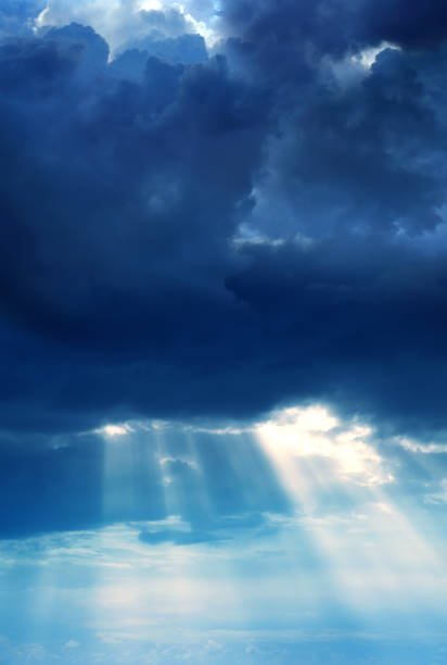Empty sky with storm clouds