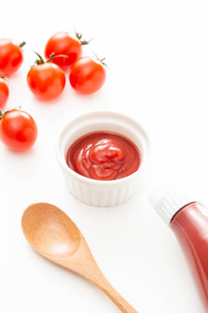 istock Tomato ketchup on white background. 1600123223