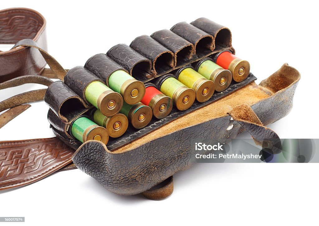 Vintage Ammunition Belt vintage ammunition belt isolated on white background Ammunition Stock Photo