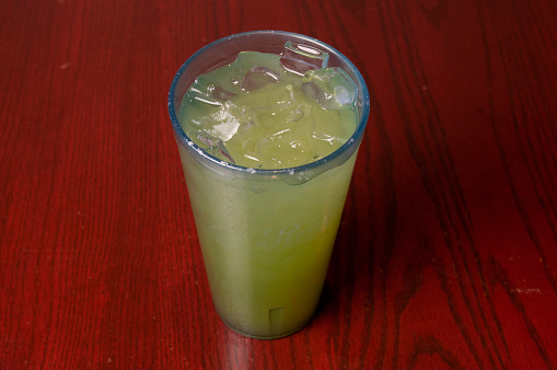 Full glass full of delicious fresh squeezed lemonade