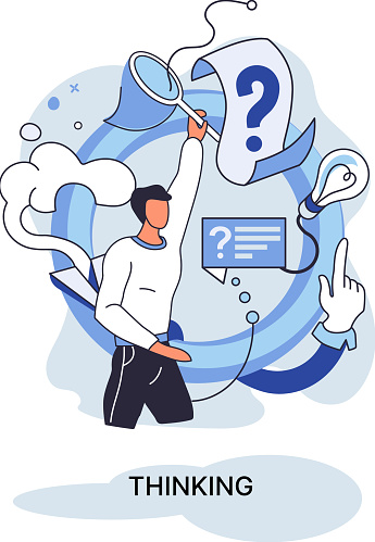 Problem Thinkin Image Problem Solving Concept Man Wondering Or Thinking Planning Or Pondering ...