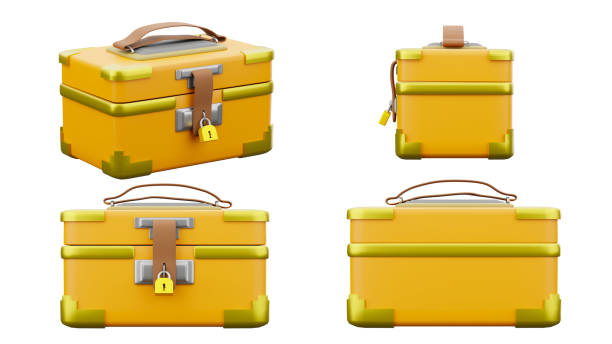 istock 3D rendering of treasure box that is locked with a padlock 1600258931