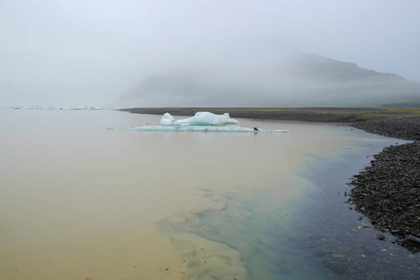 Scenario magico a Heimabergsjokull nel sud dell'Islanda - foto stock