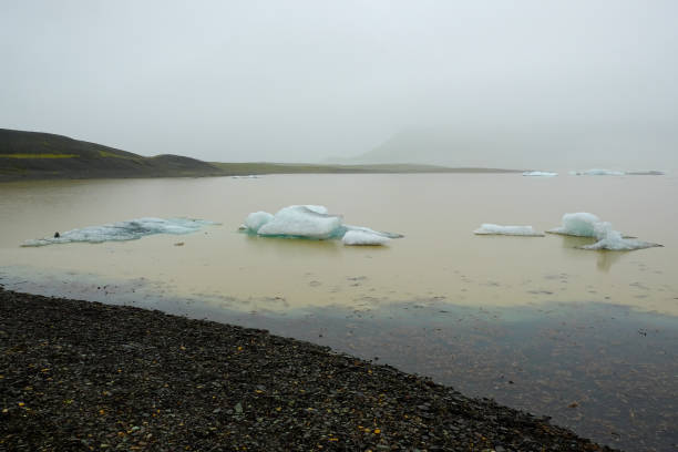 Scenario magico a Heimabergsjokull nel sud dell'Islanda - foto stock