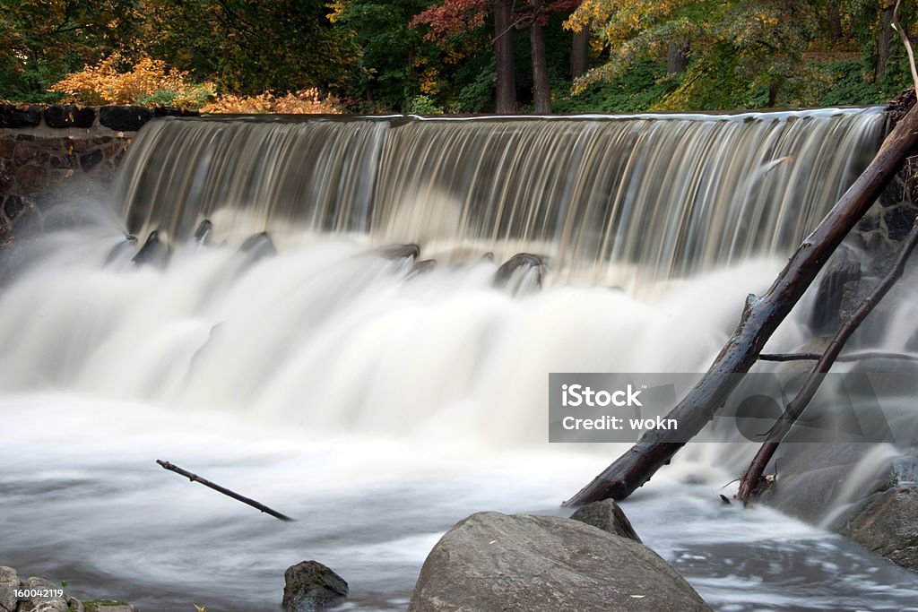 Scardale Waterfall in Autumn A waterfall along the Bronx River in Scarsdale, New York. Scarsdale Stock Photo