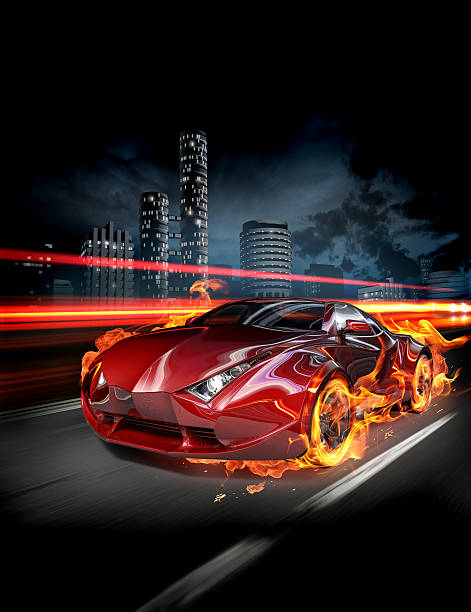 Hot car My own car design. Not associated with any brand auto racing photos stock pictures, royalty-free photos & images