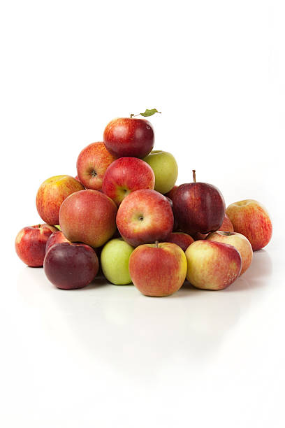 Pile of Apples on White stock photo