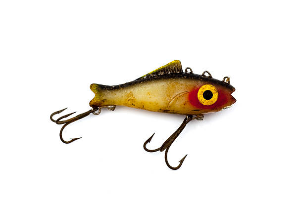 Vintage Old Fishing Lure Crankbait Wobbler Isolated White Stock Photo -  Download Image Now - iStock