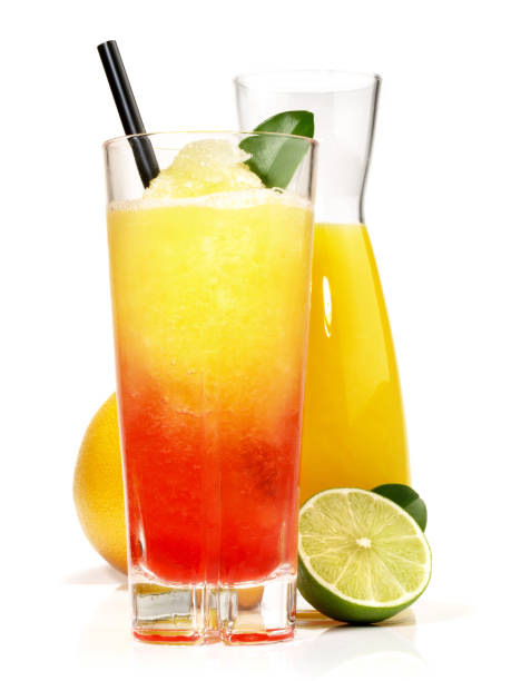 istock Frozen Campari Orange Cocktail on white Background - Isolated 1600435245