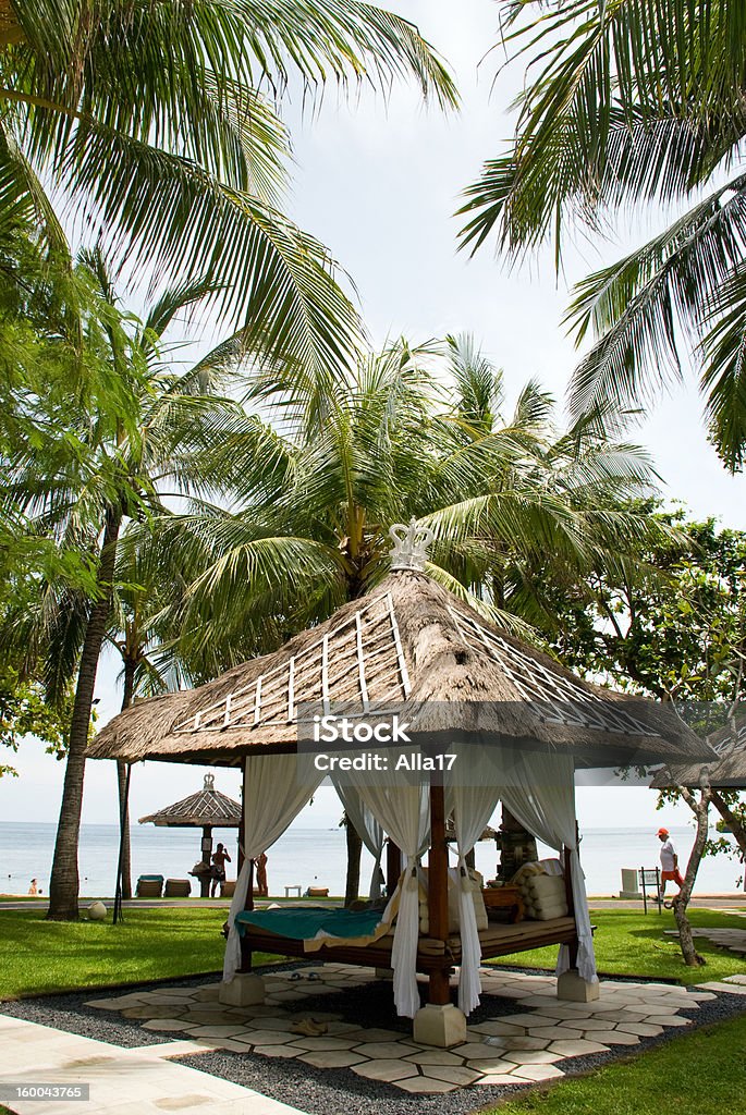 Bali resort Gazebos this ocean view. Bali island Asia Stock Photo