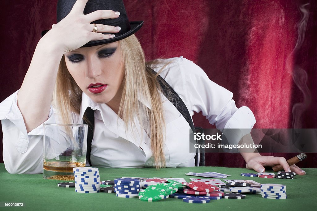 Estresse de pôquer - Foto de stock de Adulto royalty-free