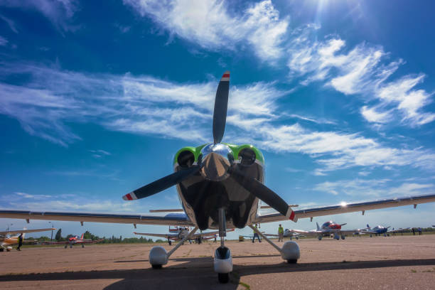 istock Training airplane is high-wing design and durable airframe 1600456220