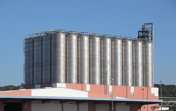 istock Silos in a oil refinery 160045626