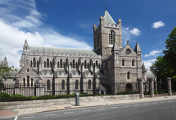 istock St Patrick's Cathedral against a blue sky in Dublin 160046097