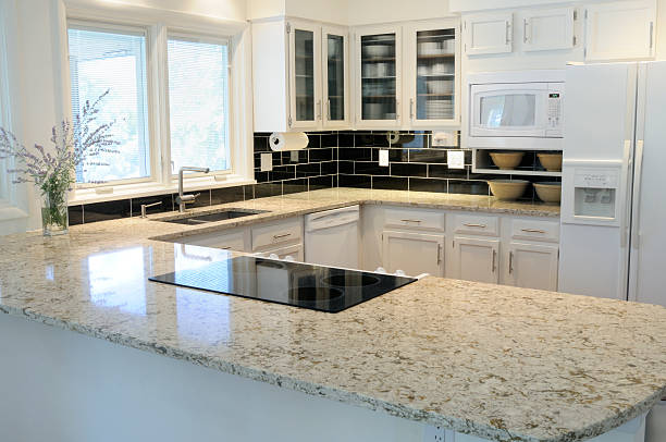 New Kitchen Modern, open kitchen. granite rock stock pictures, royalty-free photos & images