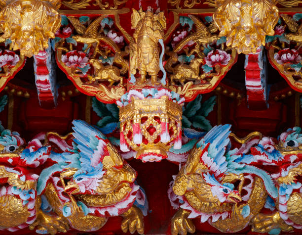 istock Luxury and Tradition: The Ornate Decorations of a Taiwan Temple 1600466524
