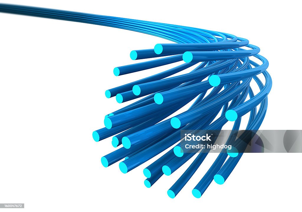 Fibra óptica - Foto de stock de Azul royalty-free