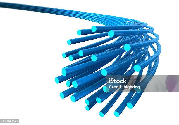 Foto de Fibra Óptica e mais fotos de stock de Azul - Azul, Cabo, Comunicação