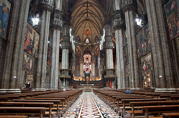 istock Milan - nave of Dom 160047850