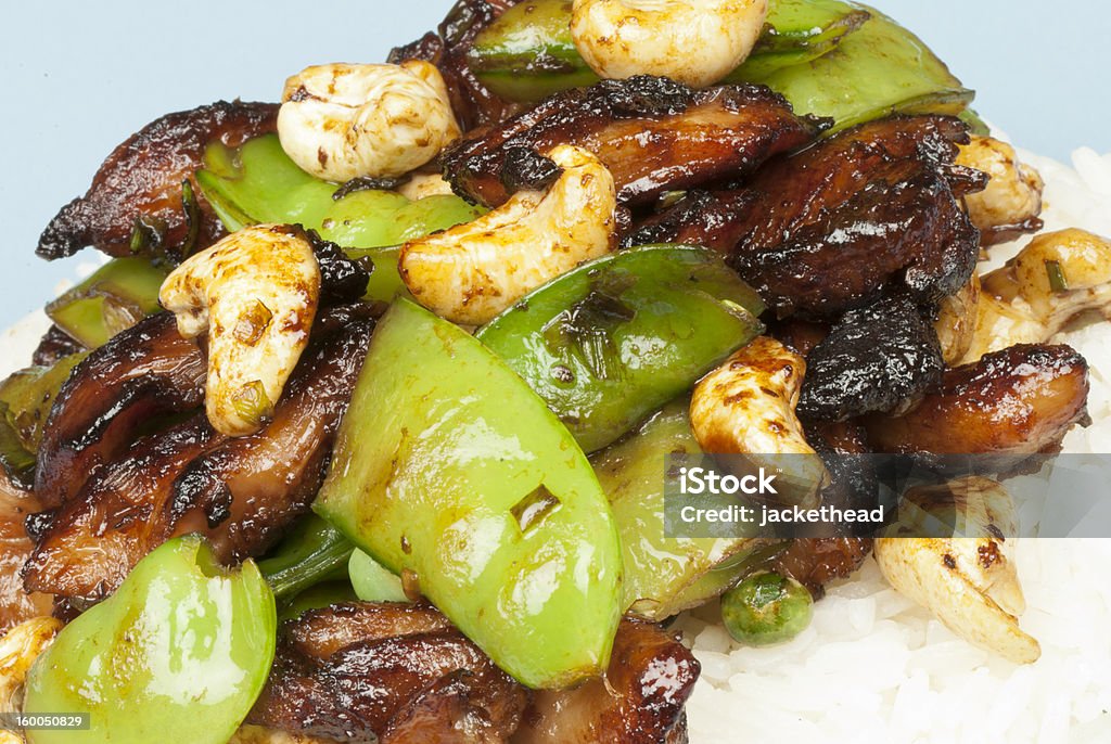 Close-up-Hühnchen mit Cashew - Lizenzfrei Asiatische Küche Stock-Foto