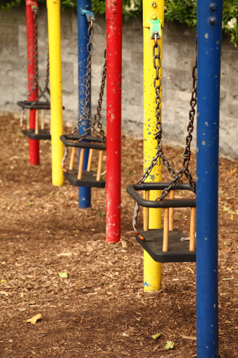 Image Teeter Object Three Empty Teeter With Chains Stock Photo - Download Image Now ...