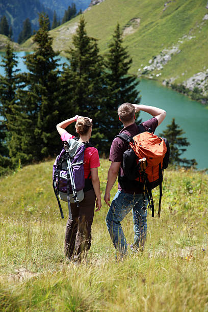 istock Young people hiking in the mountains 160051209