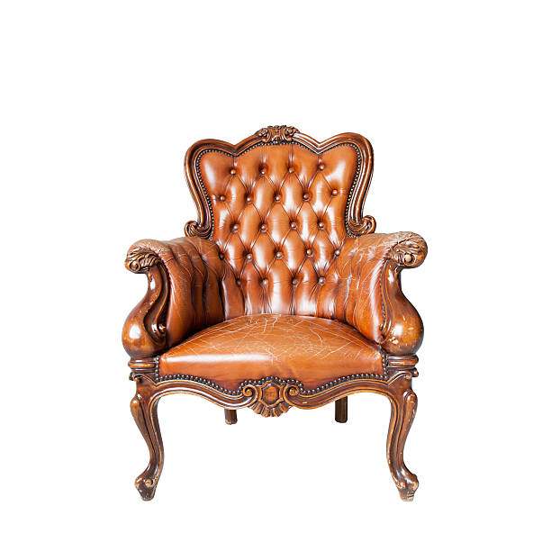 istock antique leather chair isolated on white background 160051471