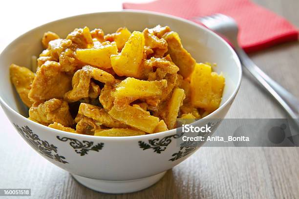Chicken And Pineapple With Curry Stock Photo - Download Image Now - Pineapple, Curry - Meal, White Meat