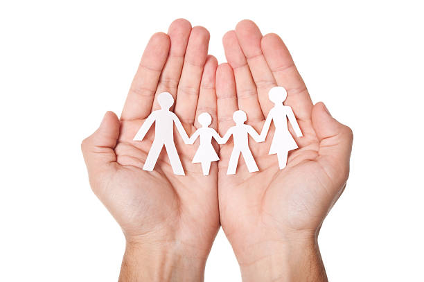 istock Paper family in hands 160051529