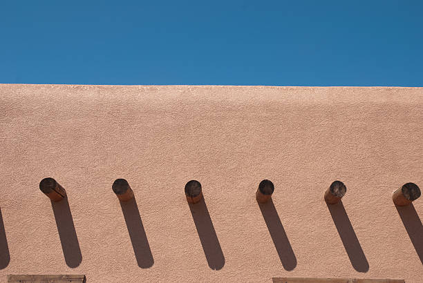 istock Pueblo Revival Style Roofline and Sky 160051601