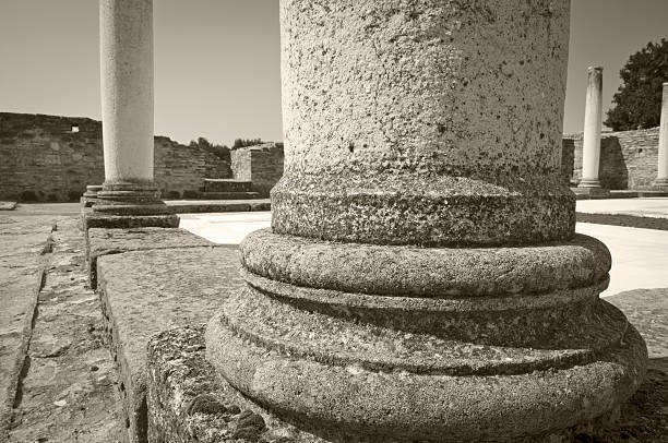 Felix Romuliana, ancient Roman king's palace near Zajecar in Serbia. Sepia toned