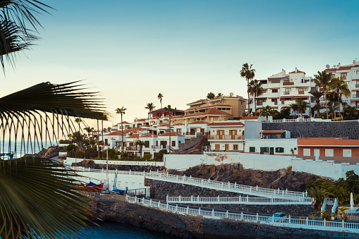 Small cosy town on Tenerife island, Spain