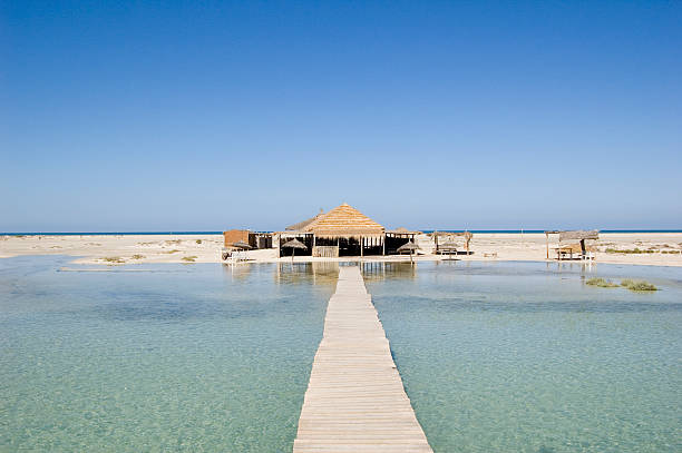 Island shack Island shack on Flamingi island Tunisia djerba stock pictures, royalty-free photos & images