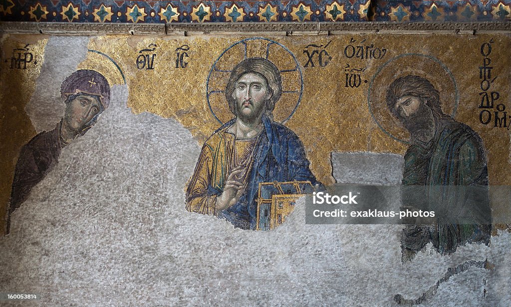 Mosaik in der Hagia Sophia, Istanbul, Türkei - Lizenzfrei Alt Stock-Foto