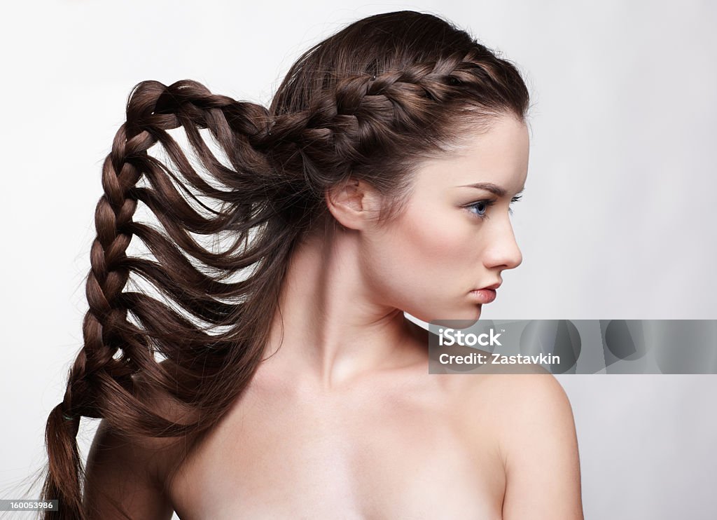 Mädchen mit kreative hair-do - Lizenzfrei Menschliches Haar Stock-Foto