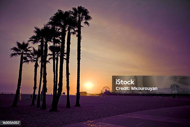 Santa Monica Pier Sunset Stock Photo - Download Image Now - Beach, Advertisement, Birthday